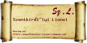 Szentkirályi Lionel névjegykártya